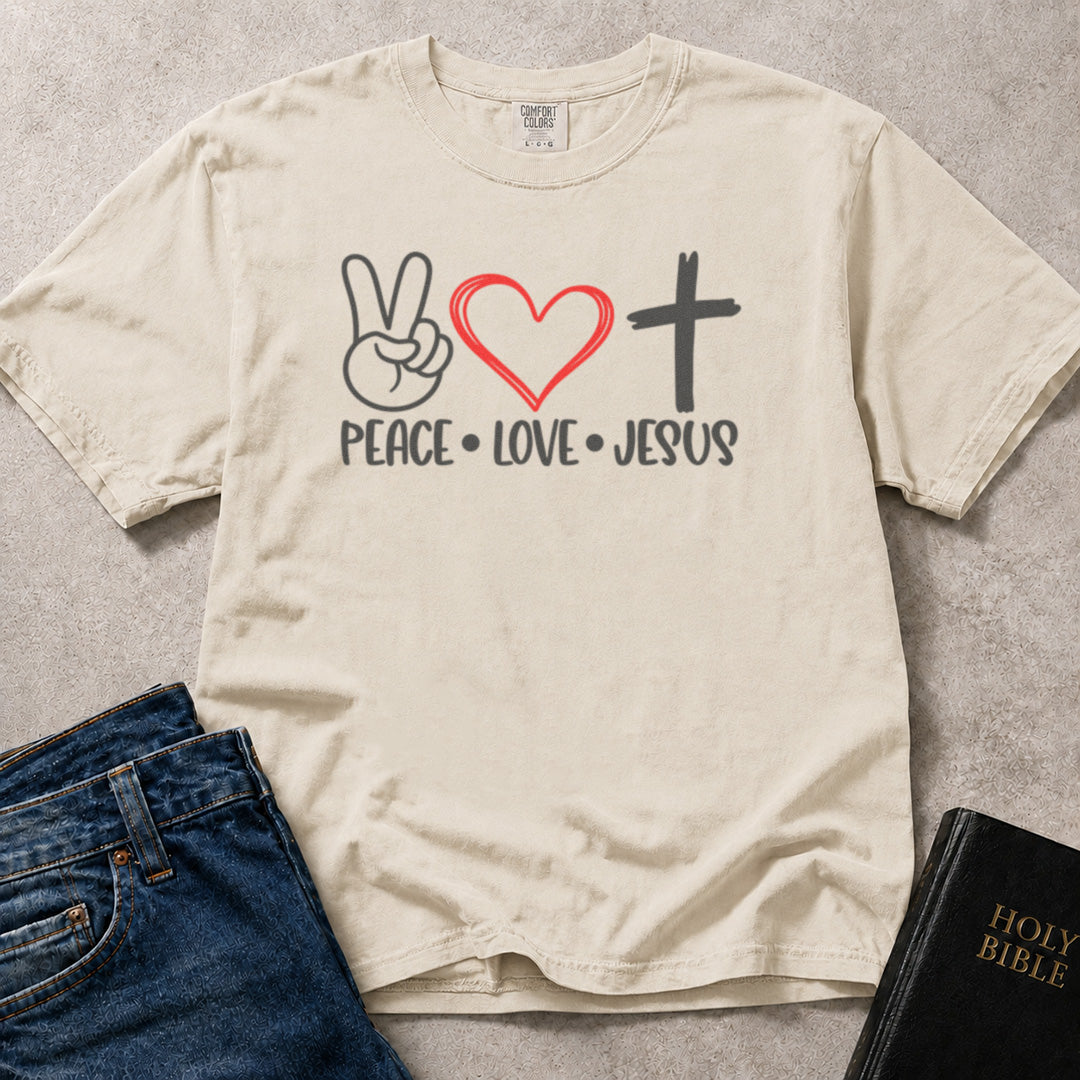 Off White (Ivory) Comfort Colors® 1717 Christian tee featuring clean typography with a simple message about faith and encouragement.
